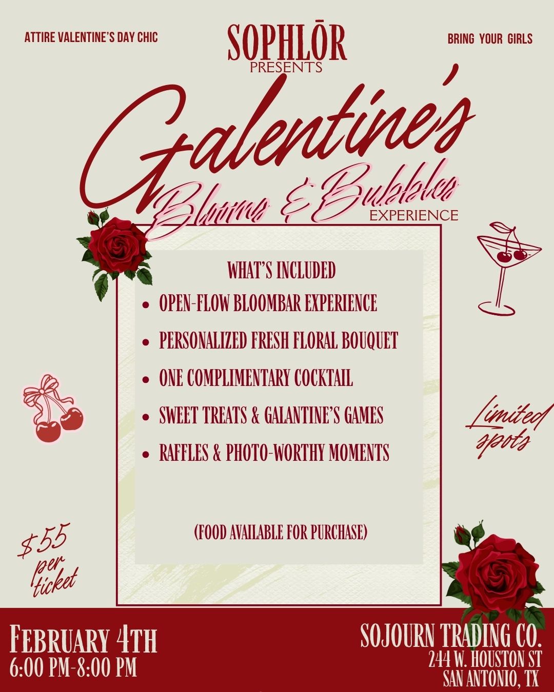 Galentine’s Day Bloom Bar Experience